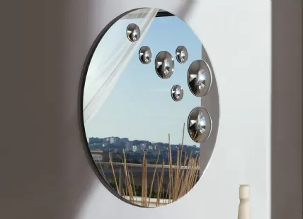 Specchio da Parete con Semisfere Specchianti